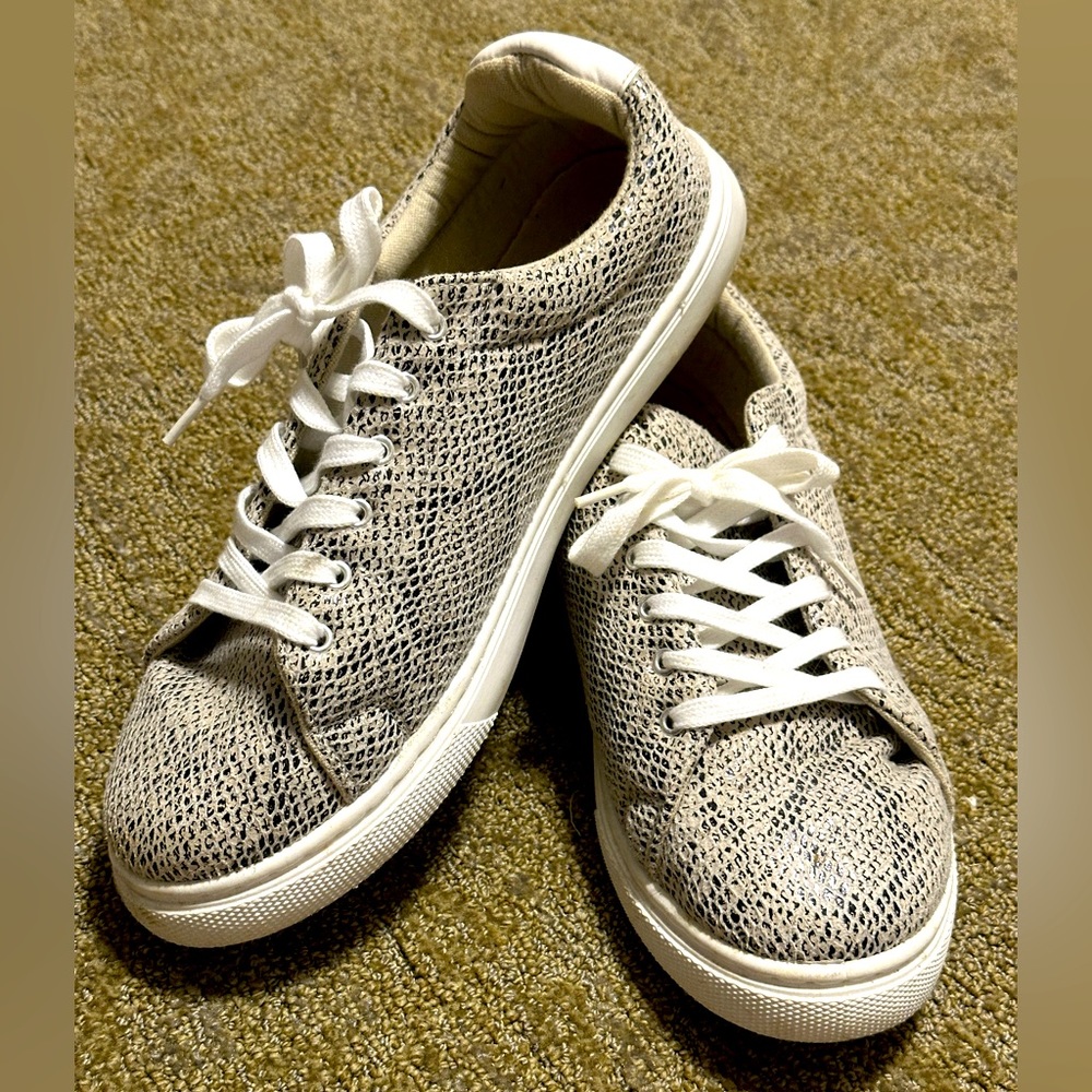 Snakeskin Print Sneakers